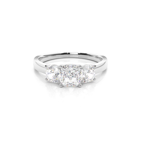 Prong Setting Trilogy Diamond Engagement Ring
