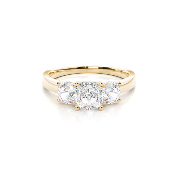 Prong Setting Trilogy Diamond Engagement Ring