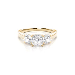 Prong Setting Trilogy Diamond Engagement Ring