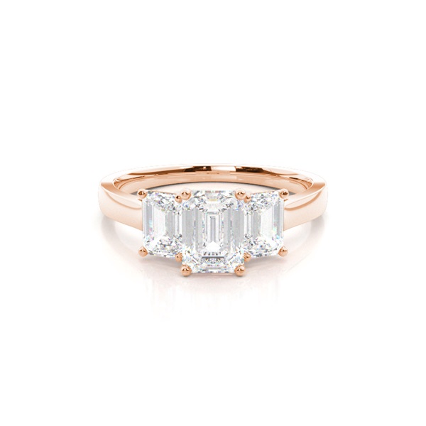 Prong Setting Trilogy Diamond Engagement Ring