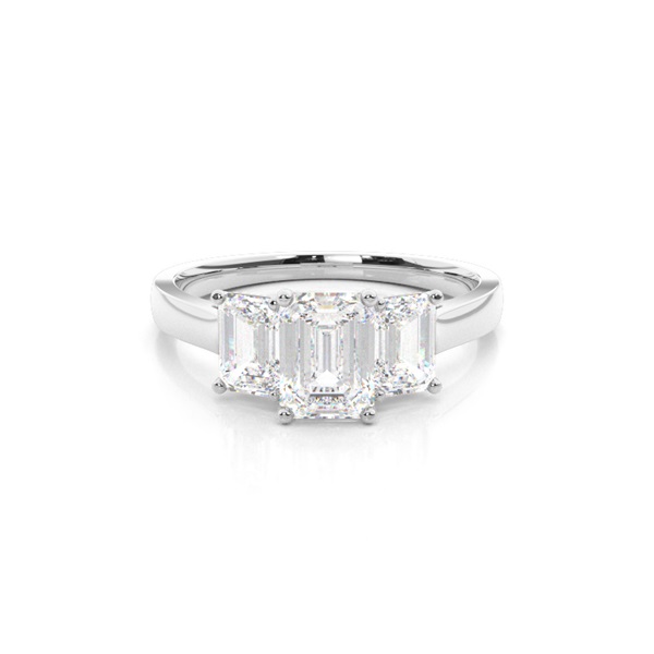 Prong Setting Trilogy Diamond Engagement Ring