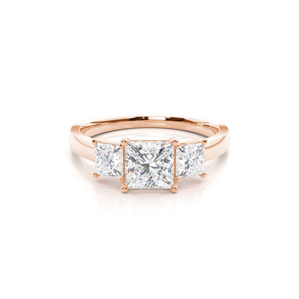 Prong Setting Trilogy Diamond Engagement Ring