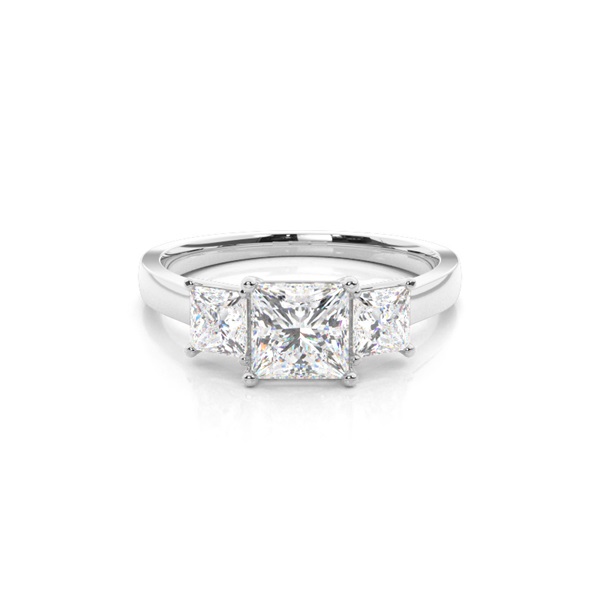 Prong Setting Trilogy Diamond Engagement Ring