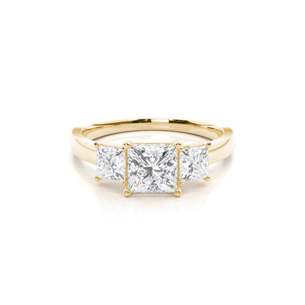 Prong Setting Trilogy Diamond Engagement Ring