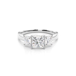 Prong Setting Trilogy Diamond Engagement Ring
