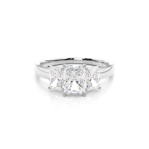 Prong Setting Trilogy Diamond Engagement Ring