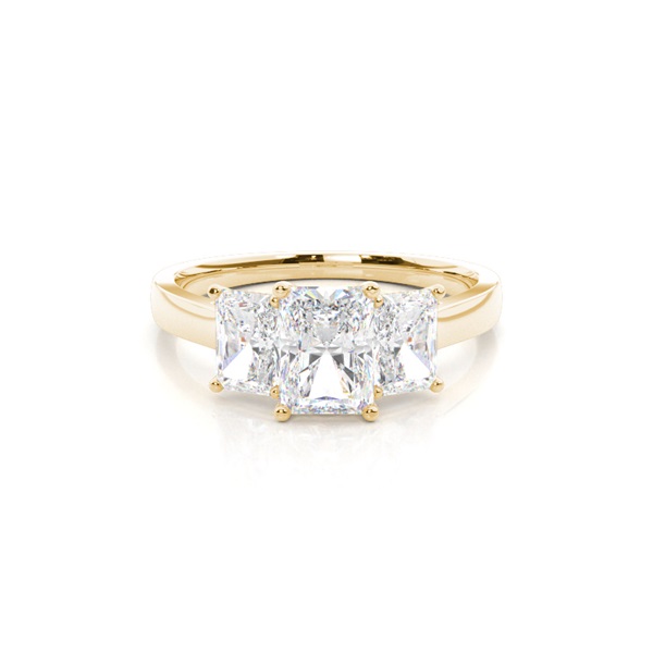 Prong Setting Trilogy Diamond Engagement Ring