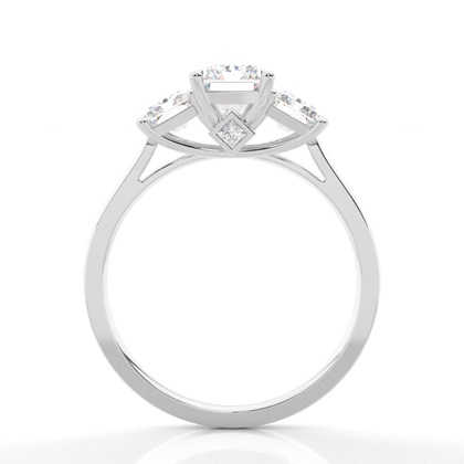 Radiant Platin Trilogie Verlobungsringe