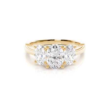 Prong Setting Trilogy Diamond Engagement Ring