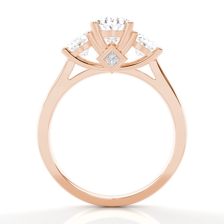 Rose Gold Trilogy Engagement Rings