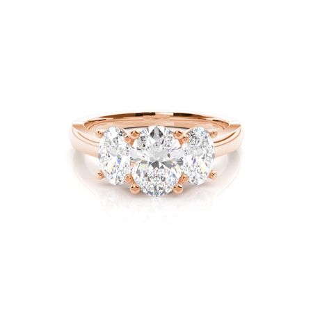 Rose Gold Trilogy Engagement Rings