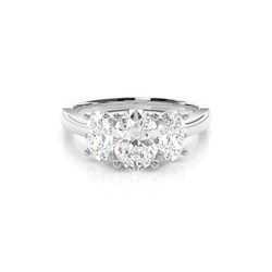 Prong Setting Trilogy Diamond Engagement Ring