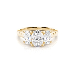 Prong Setting Trilogy Diamond Engagement Ring