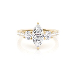 Prong Setting Trilogy Diamond Engagement Ring