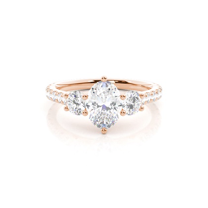 Prong Setting Trilogy Diamond Engagement Ring