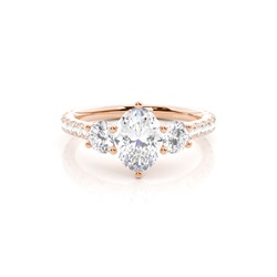 Prong Setting Trilogy Diamond Engagement Ring