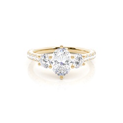 Prong Setting Trilogy Diamond Engagement Ring