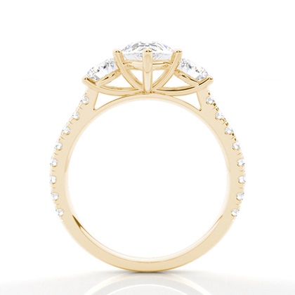 Zinkeneinstellung Trilogie Diamant Verlobungsring