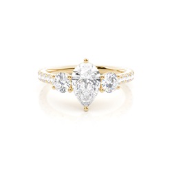 Prong Setting Trilogy Diamond Engagement Ring