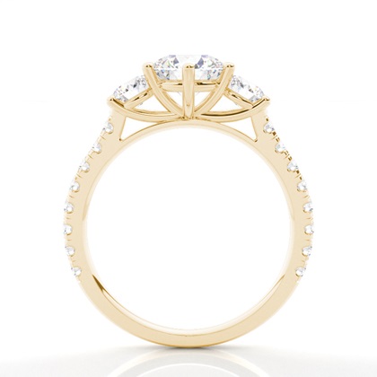 Brilliant Gelbgold Trilogie Verlobungsringe