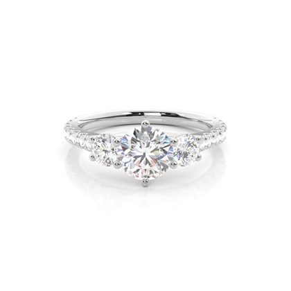 Prong Setting Trilogy Diamond Ring