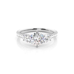 Zinkeneinstellung Trilogie Diamant Verlobungsring