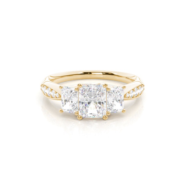 Prong Setting Trilogy Diamond Engagement Ring