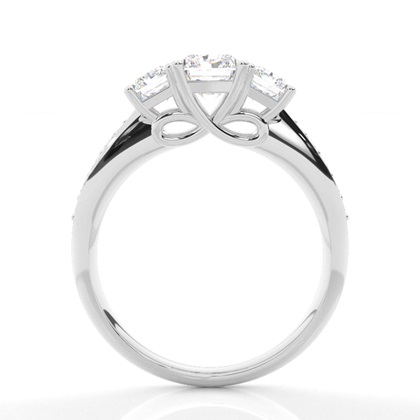 Radiant Platin Trilogie Verlobungsringe