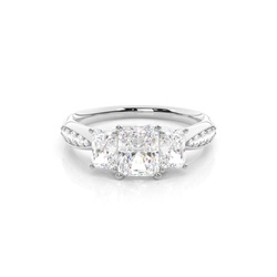 Zinkeneinstellung Trilogie Diamant Verlobungsring