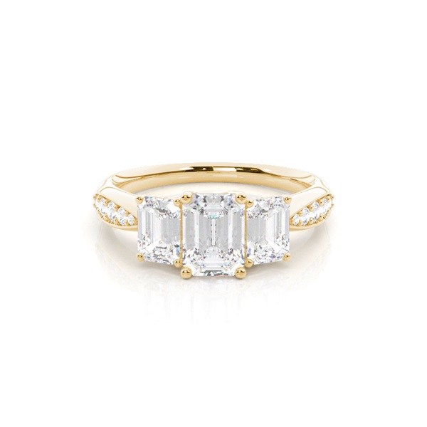 Prong Setting Trilogy Diamond Engagement Ring