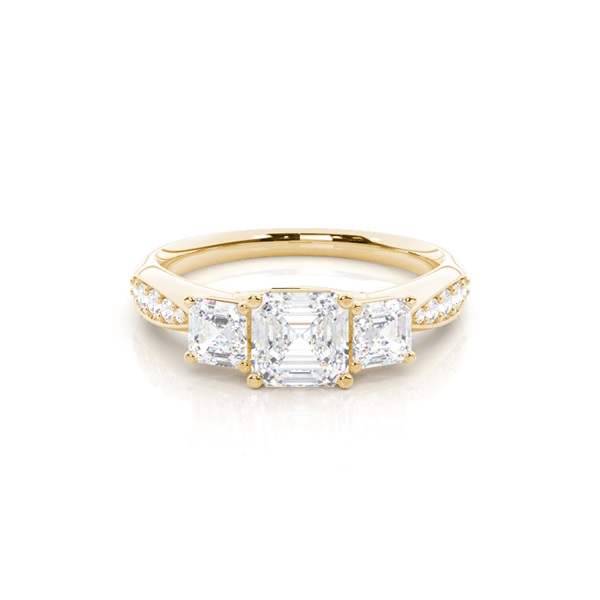 Prong Setting Trilogy Diamond Engagement Ring