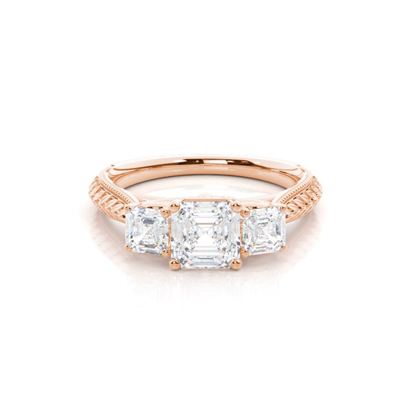 Prong Setting Trilogy Diamond Engagement Ring