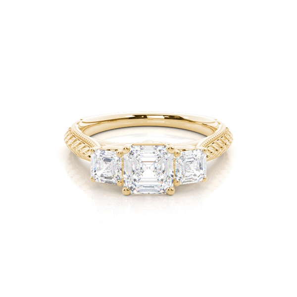 Prong Setting Trilogy Diamond Engagement Ring