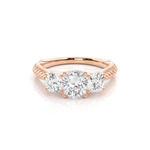 Prong Setting Trilogy Diamond Engagement Ring