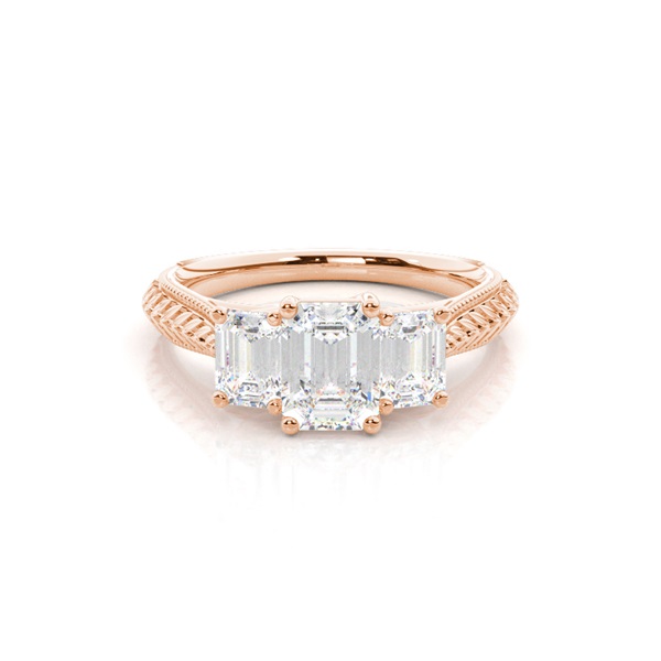 Prong Setting Trilogy Diamond Engagement Ring