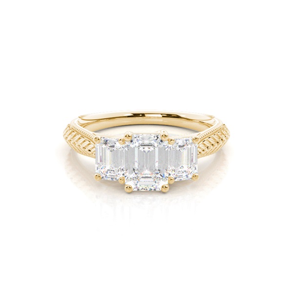 Prong Setting Trilogy Diamond Engagement Ring
