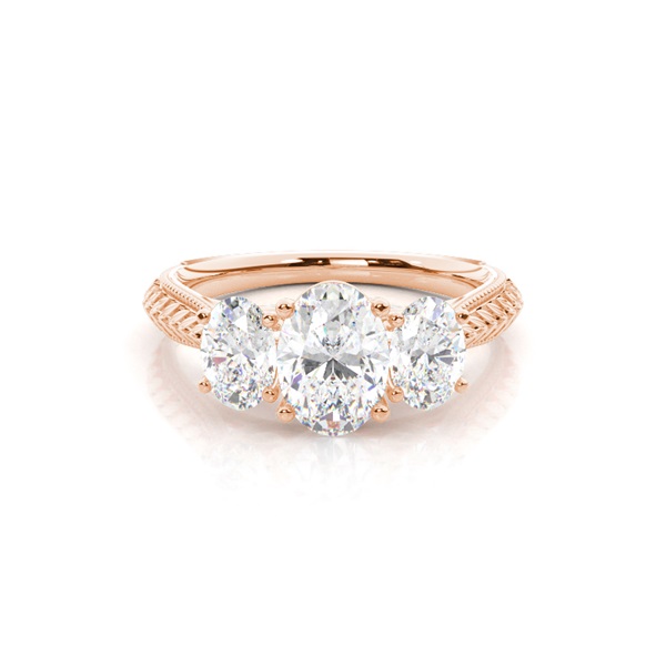 Prong Setting Trilogy Diamond Engagement Ring