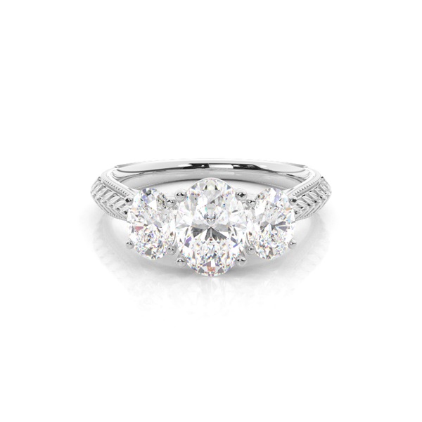 Prong Setting Trilogy Diamond Engagement Ring