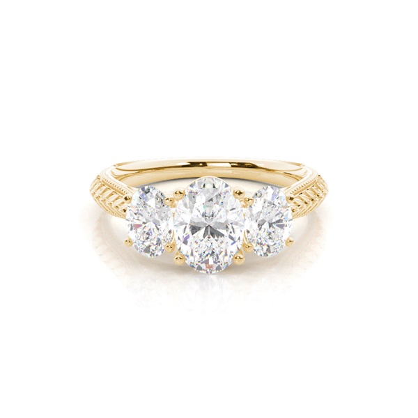 Prong Setting Trilogy Diamond Engagement Ring