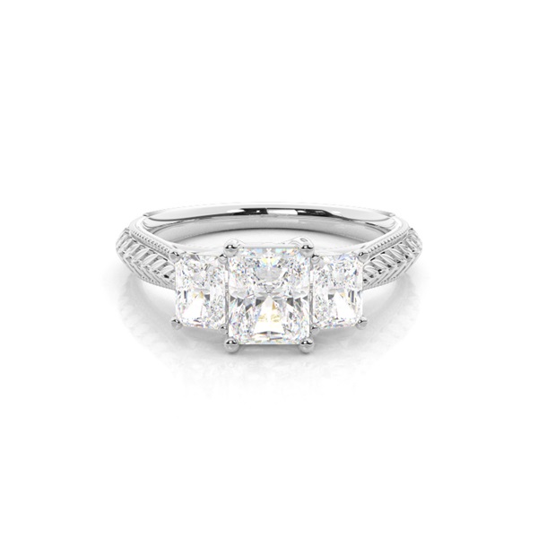 Prong Setting Trilogy Diamond Engagement Ring