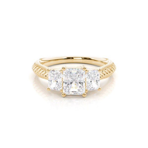 Prong Setting Trilogy Diamond Engagement Ring