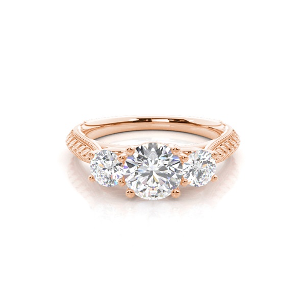 Prong Setting Trilogy Diamond Engagement Ring