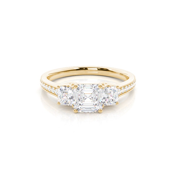 Prong Setting Trilogy Diamond Engagement Ring