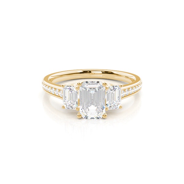 Prong Setting Trilogy Diamond Engagement Ring