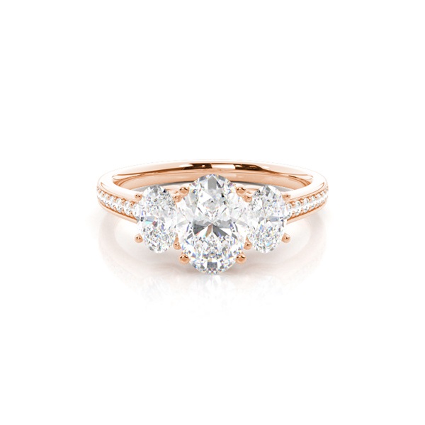 Prong Setting Trilogy Diamond Engagement Ring