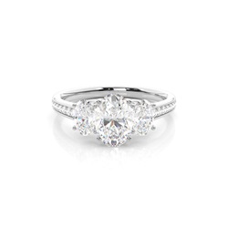 Zinkeneinstellung Trilogie Diamant Verlobungsring