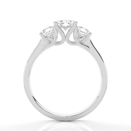 Radiant Platin Trilogie Verlobungsringe