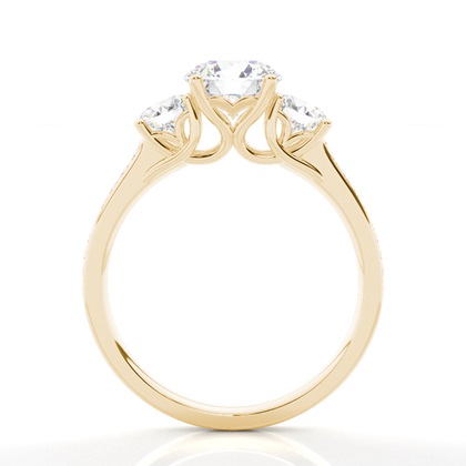Brilliant Gelbgold Trilogie Verlobungsringe