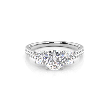 Prong Setting Trilogy Diamond Ring