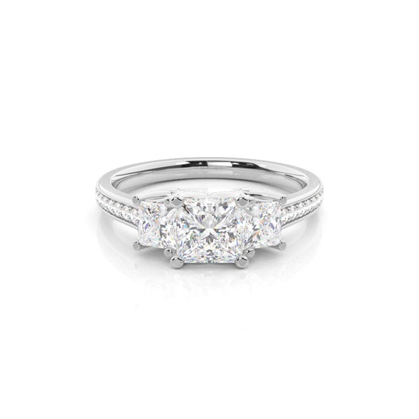 Zinkeneinstellung Trilogie Diamant Verlobungsring